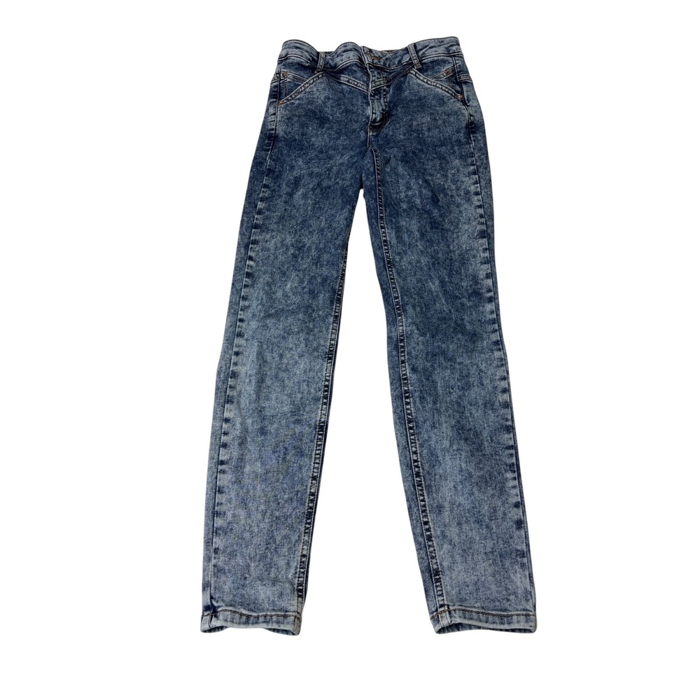 Free People We The Free Twenty-Seven Acid Wash High Rise Skinny Jeans Blue 27X27